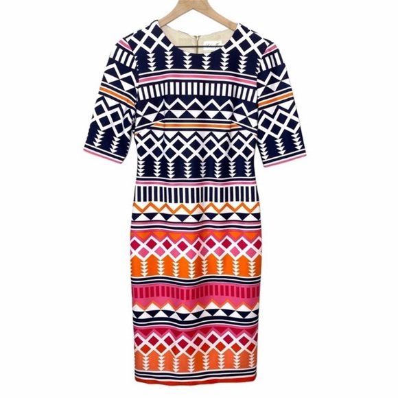 ELIZA J Geo Print Sheath Bodycon Dress - Picture 3 of 10